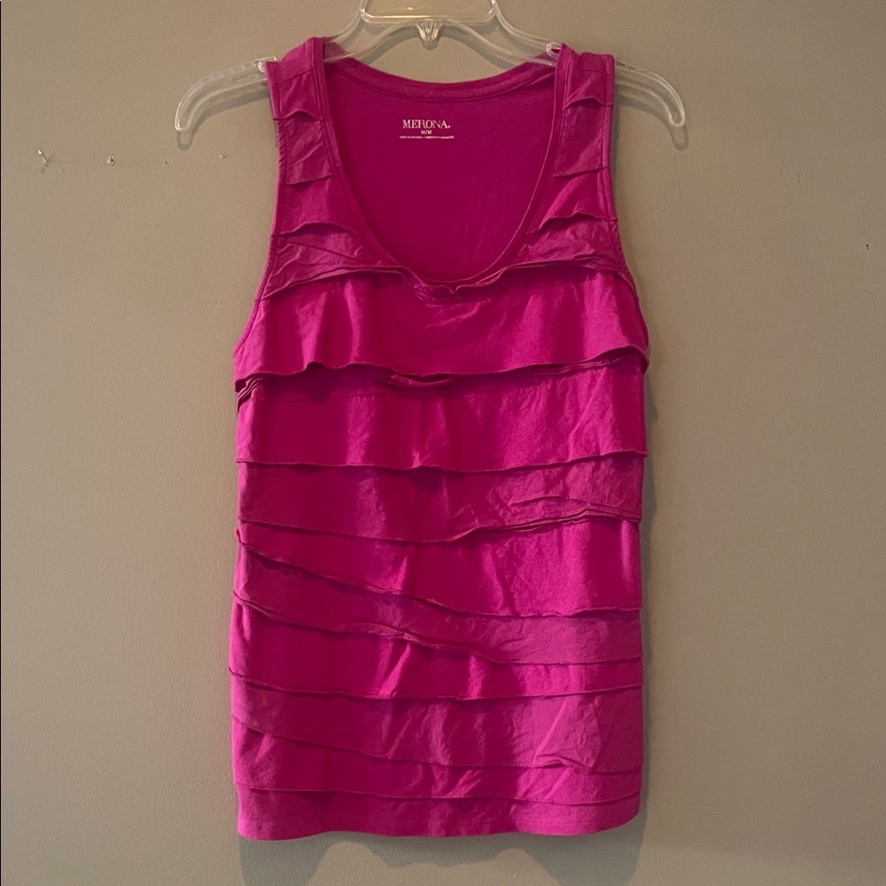 Merona Pink Layered Sleeveless Top